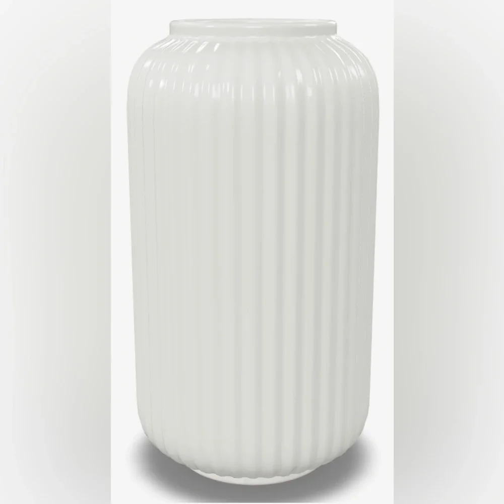 IKEA White Ceramic Vase STILREN Modern Minimalist Home Decor Centerpiece